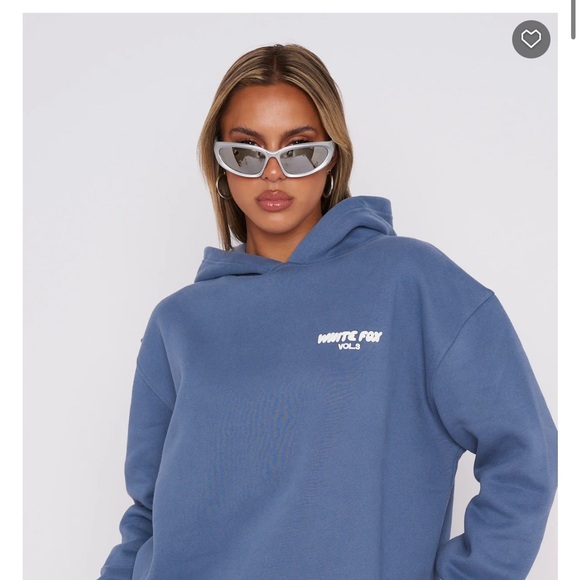 WHITE FOX HOODIE *NEVER WORN* PINK (POSY), BLUE (OCEAN), PINK&BLUE (AZURE) XS/S - Picture 3 of 4